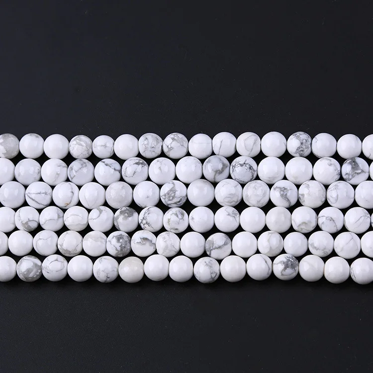DIY натуральный белый бирюзовый бусины россыпью 6 мм 8 10 Howlite полуфабрикат