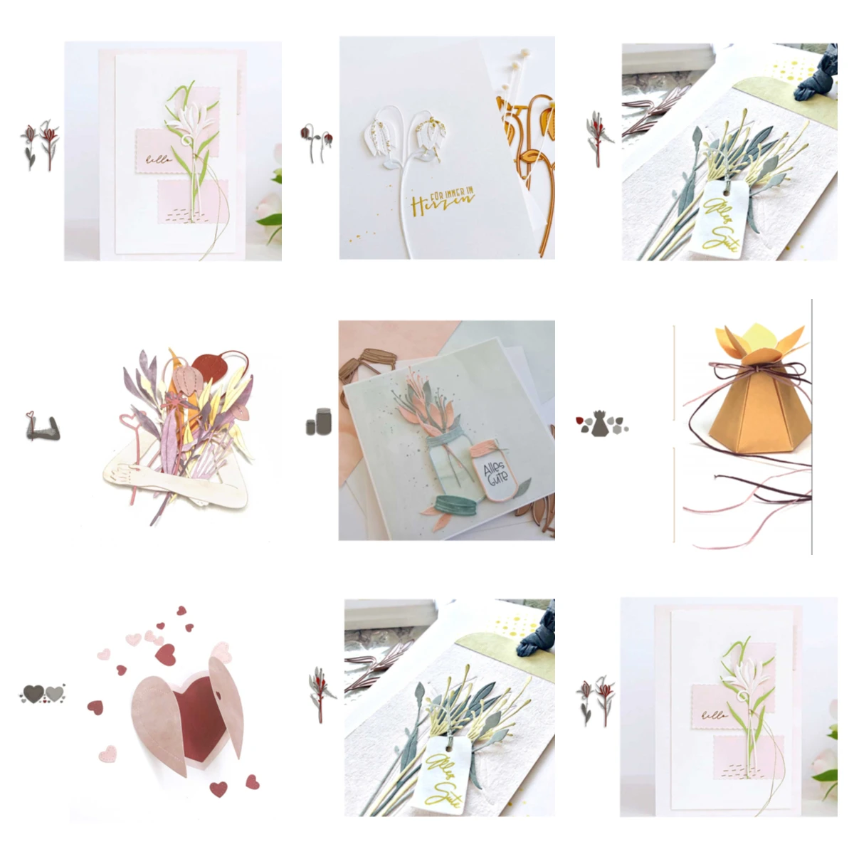 

Spring FIowers And Plants Cutting Dies Scrapbook Dariy Decoration Stencil Embossing Template DIY Greeting Card Handmade