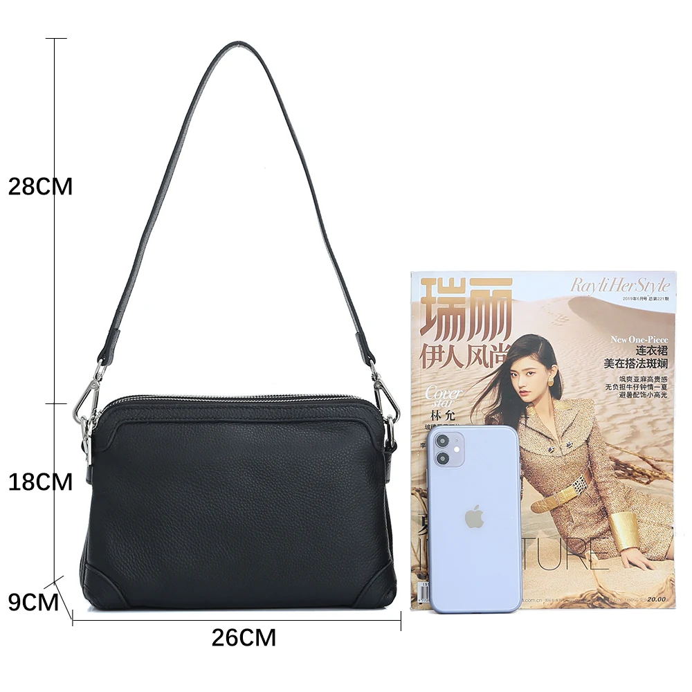 Zency Женская Сумка Через Плечо Винтажная Маленькая Из Натуральной Кожи С