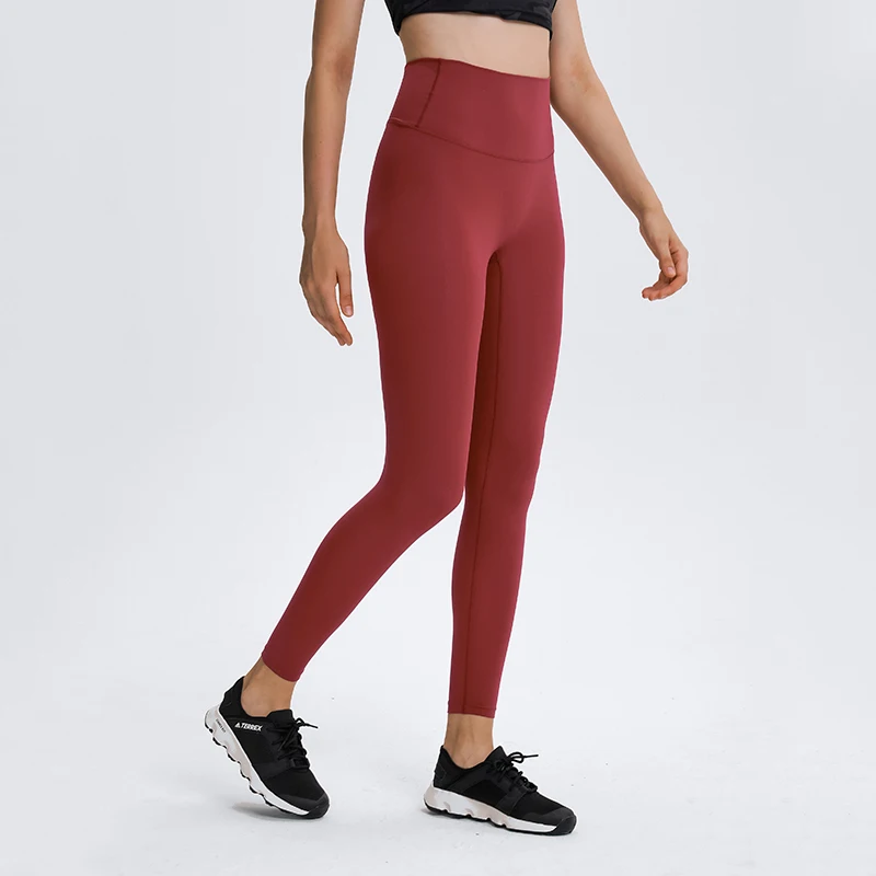 

Женские леггинсы для тренировок, мягкие леггинсы из спандекса с высокой талией, без переднего шва, для занятий йогой