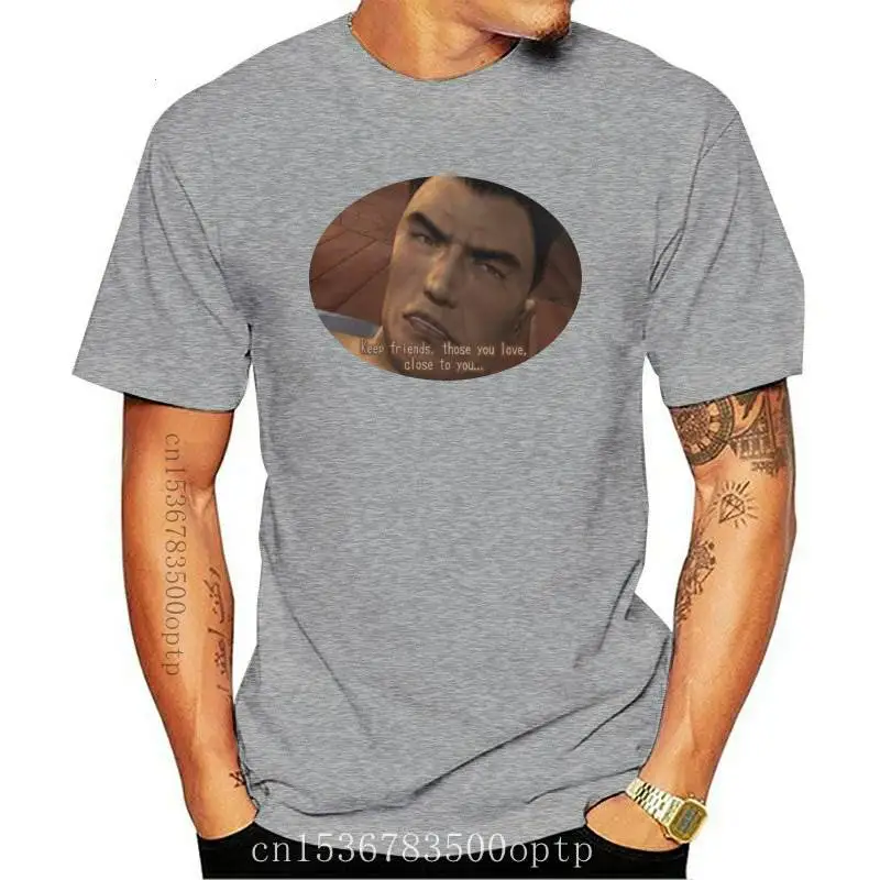 

Новая удивительная футболка Shenmue Keep Friends Shenmue для мужчин, футболка с круглым вырезом Dreamcast, футболки для видеоигр, одежда с графическим принто...