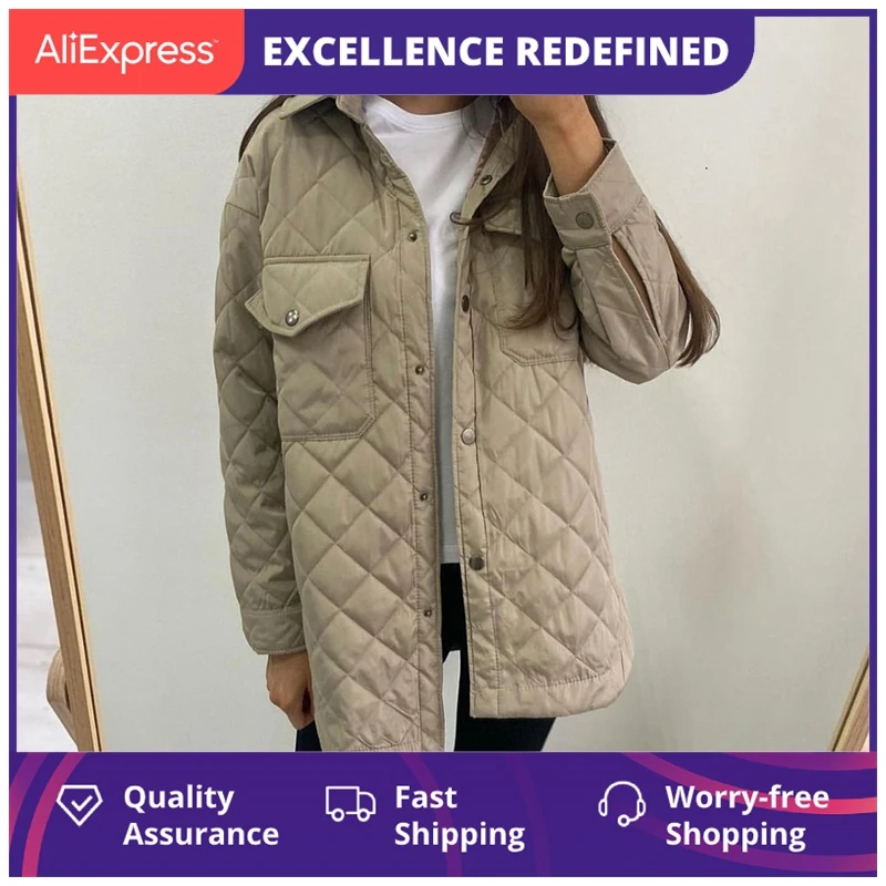 

Женская одежда, стильная рубашка с отложным воротником, Повседневная клетчатая куртка средней длины с поясом, хлопковая Стильная верхняя о...