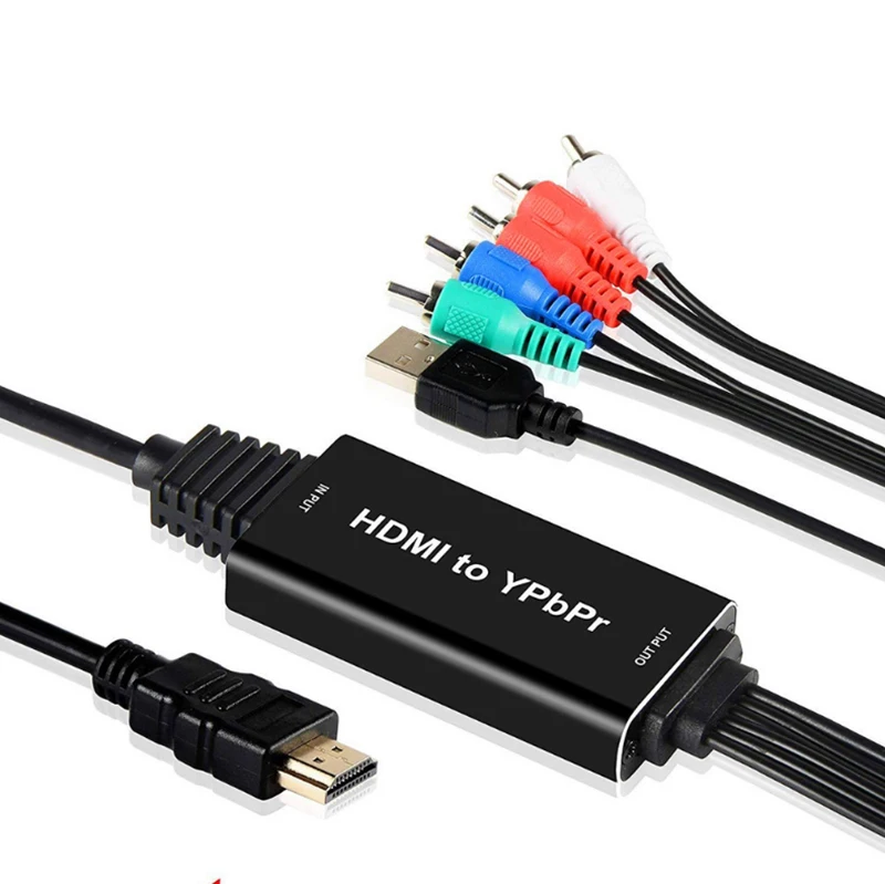 HDMI конвертер YPBPR адаптер 5RCA RGB Поддержка 1080P Цвет разница к конвертеру HDMI RGB к HDMI 2 м Кабель-адаптер от AliExpress WW