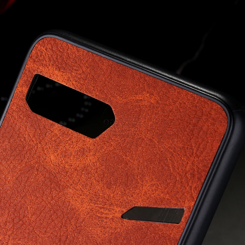 New Fashion PU leather Back Cover For Asus ROG Phone II ZS660KL ROG2 Case Silicone Soft Edge TPU Inside Cute Bags Fundas | Мобильные