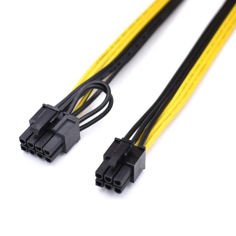 Кабель питания PCI-E 6pin к 8(2 + 6) удлинитель кабель для сервера 50 шт./лот 60 см |