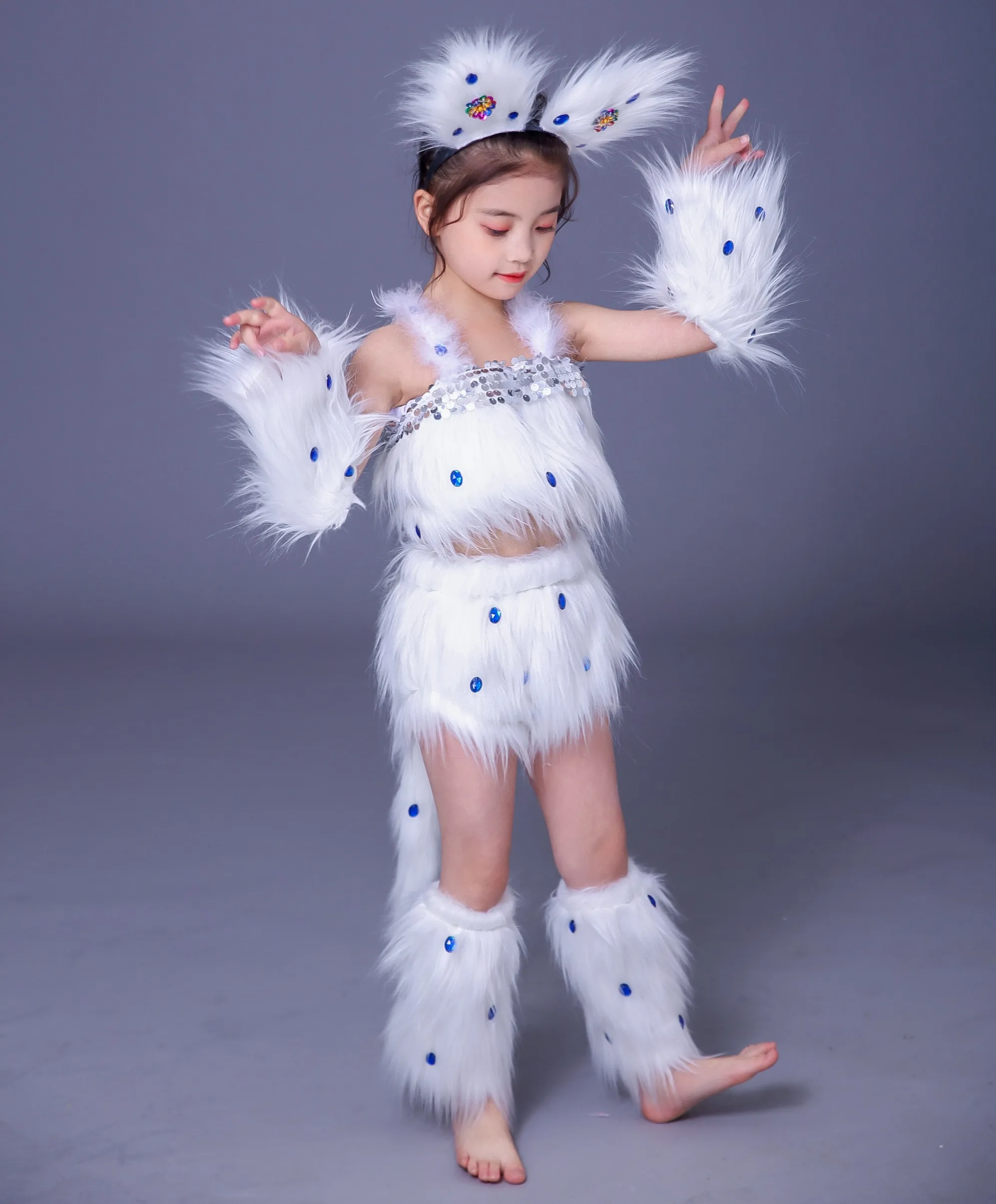 Косплей кошки четырех цветов для девочек, сексуальные костюмы для девочек-кошек, детский хэллоуин для детей.