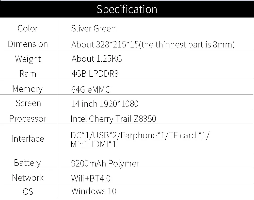 Jumper EZbook A5 14 дюймов ноутбук 1080P FHD Intel Cherry Trail Z8350 четырехъядерный ноутбук 1,44 ГГц Windows 10 4 Гб LPDDR3 64 Гб eMMC EU