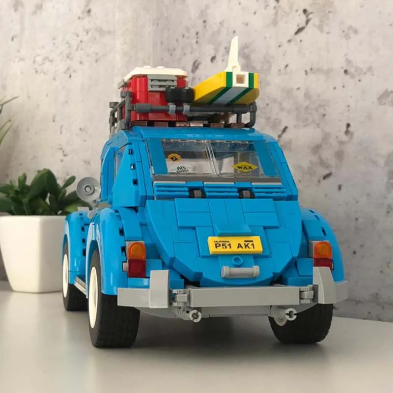 Techinc Серия Volkswagen Beetle City Car Modle образовательные строительные блоки кирпичные