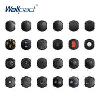 wallpad black wall light switch led indicator wall power socket electrical outlet function key only diy free combination