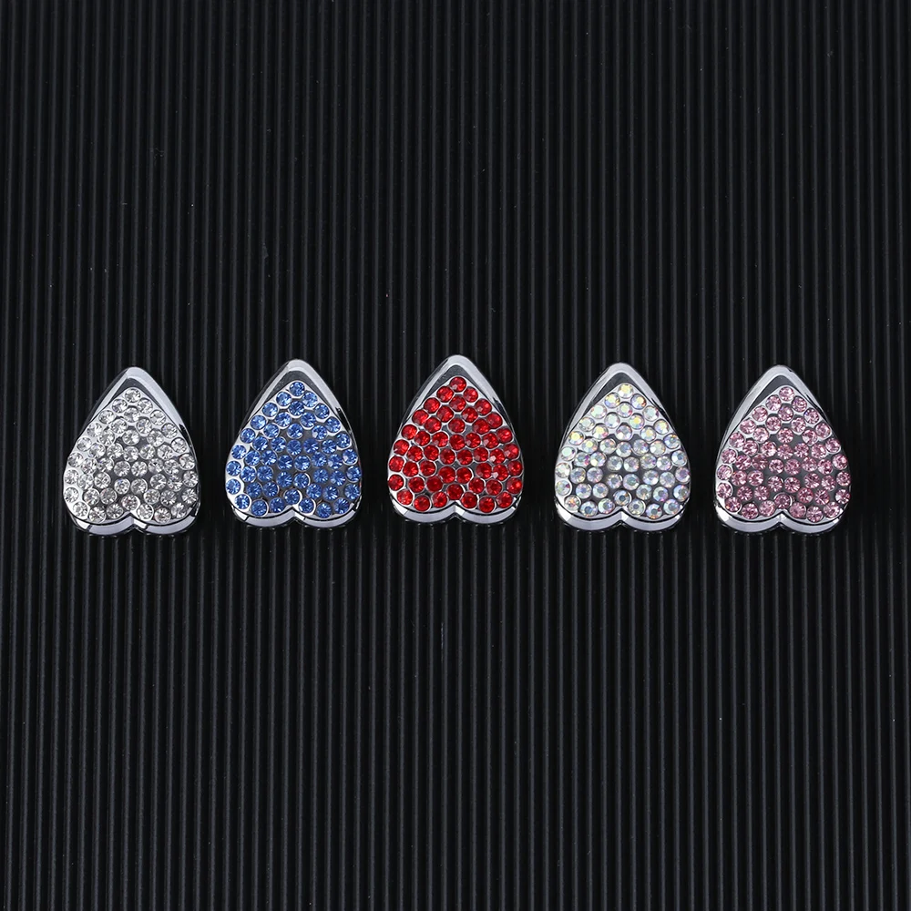 

Самоклеящиеся автомобильные крючки в форме сердца, блестящие кристаллические стразы, Висячие автомобильные крючки для сумок для продуктов