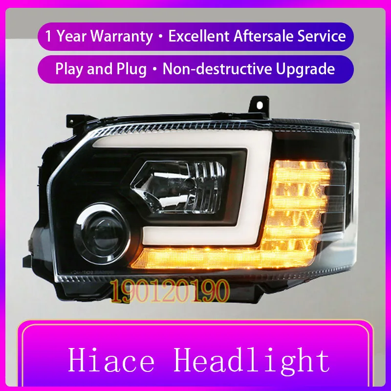 

Car Light Assembly 2014-2017 Year TY HIACE LED Head Lights Assembly SN LED moving turning light
