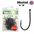 Рыболовные крючки Mustad 10015 Anzol Stream, морская удочка, крючок с зазубриной для карпа, двойные зажимы, рыболовные крючки 4 #-19 #, форма приманки