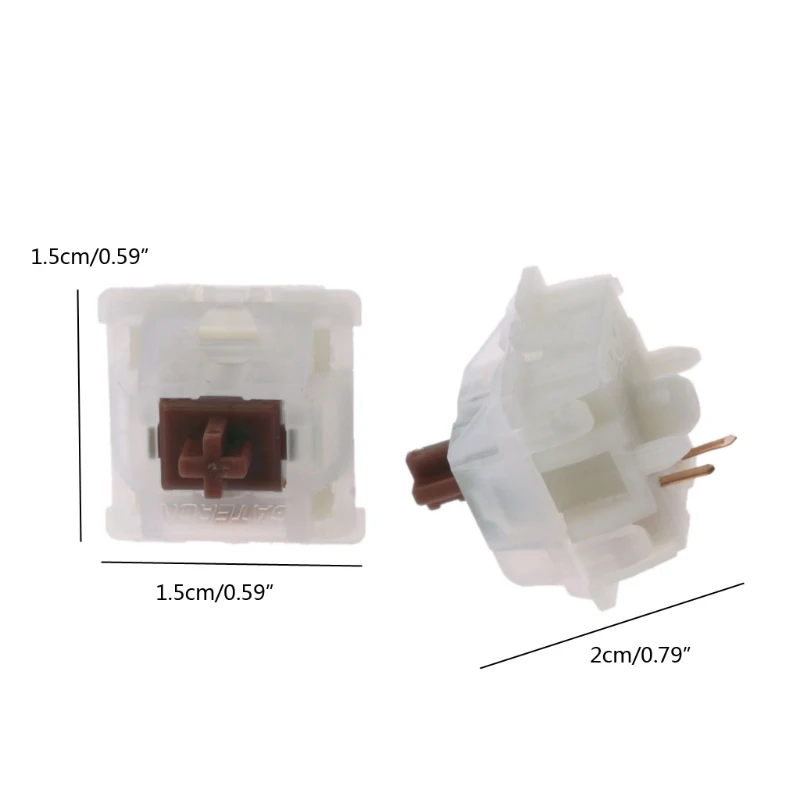 

10Pcs/pack Gateron Switches 5Pin Milky Brown Switch Mechanical Keyboard Gateron MX Switches Transparent Case fit GK61 GK64 GH60