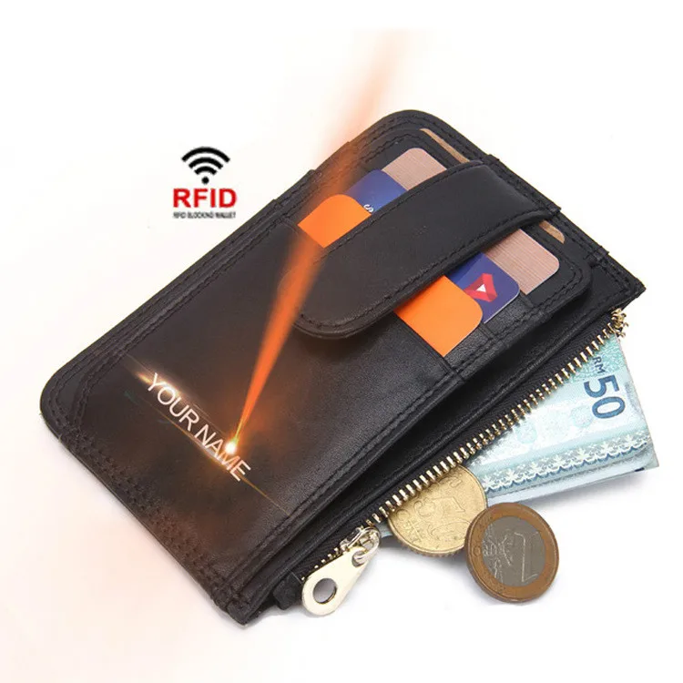 Мужской кошелек RFID ID держатель для карт натуральная кожа путешествий документов