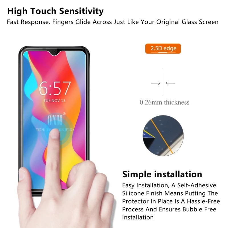 2 шт закаленное стекло для Ulefone s11/S10 Pro Защитное экрана 2.5D 9H S11 защитная пленка |