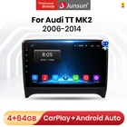 Автомагнитола Junsun V1 Pro, мультимедийный проигрыватель на Android 10,0, 4 Гб ОЗУ, 64 Гб ПЗУ, с GPS-Навигатором, без dvd, для Audi TT MK2 2006-2014, типоразмер 2DIN