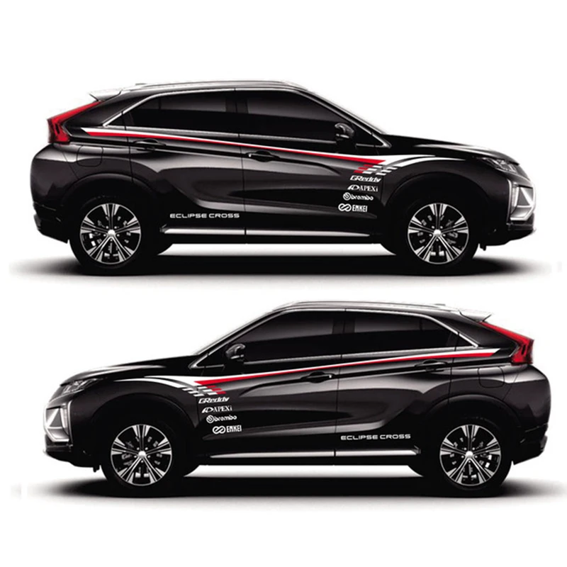 

Car Sticker Apply To Mitsubishi ECLIPSE CROSS Pajero Outlander Zinger Both Side Body Sport Auto Stickers Tuning Accessories