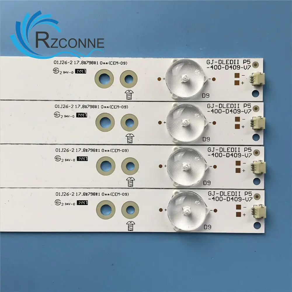 Светодиодная лента для подсветки 9 ламп 40PFF5650/T3 LB40013 V0 _ 04 EX 40013000 7E552 0 A 53C 00218 40PFF5650 GJ