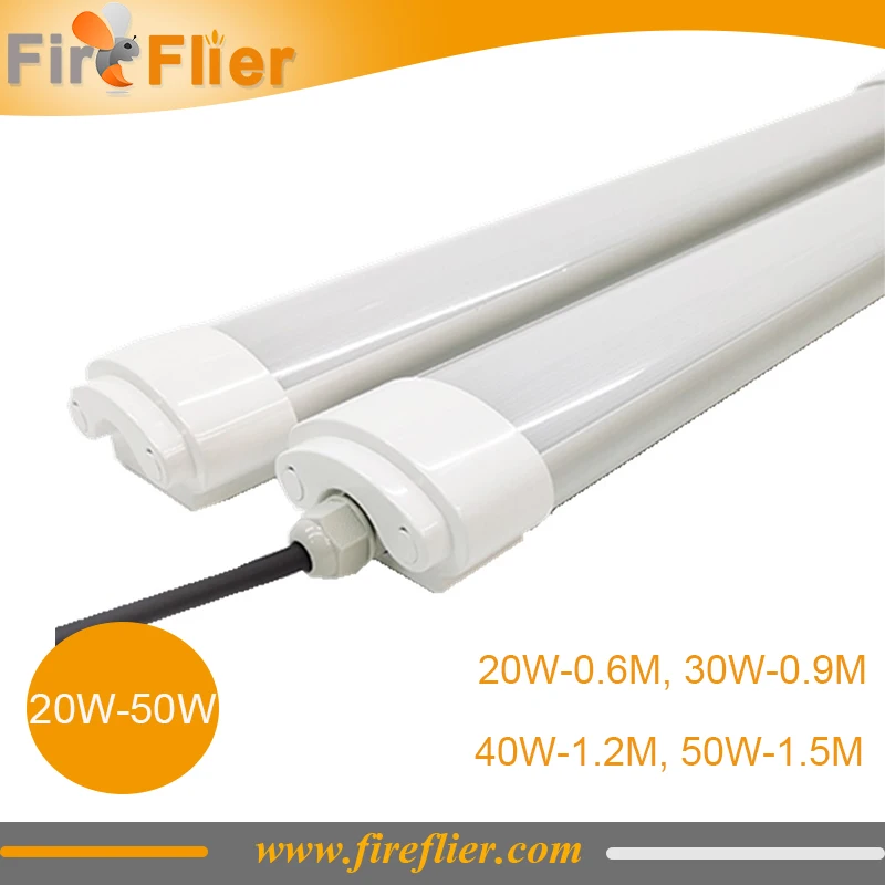 

2pcs 2ft 4ft 5ft IP65 Tri-proof Fluorescent Lighting Fixture 20w 30w 40w 50w 60w 80w Traditional T5/T8 Lamp Replace Led Tubes