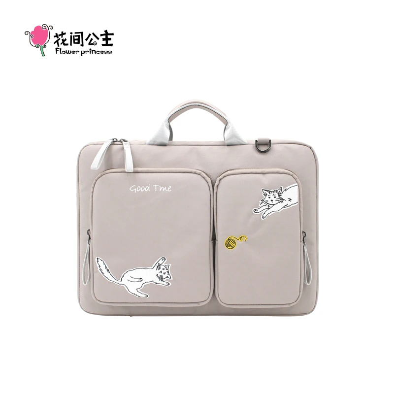 Цветочная принцесса GOODTIME женская сумка для ноутбука сумка через плечо 2021 летняя оригинальная вышивка большая вместительность бизнес 15 дюймов