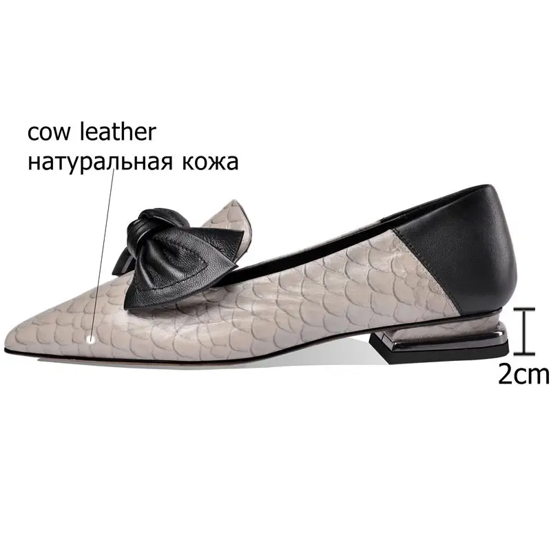 

ALLBITEFO fashion low-heeled women heels natural genuine leather high heel shoes comfortable bow-knot thick heel high heels