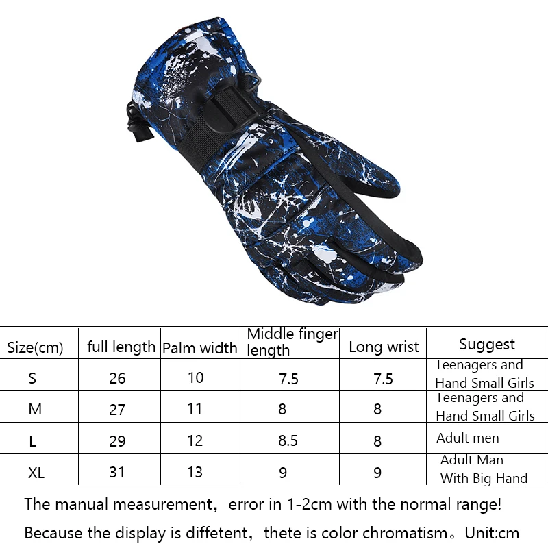 2019 Winter Ski Gloves Men's Snowboard Guantes Nieve Women's Mittens De invierno Windproof Thick Warm Waterproof | Спорт и