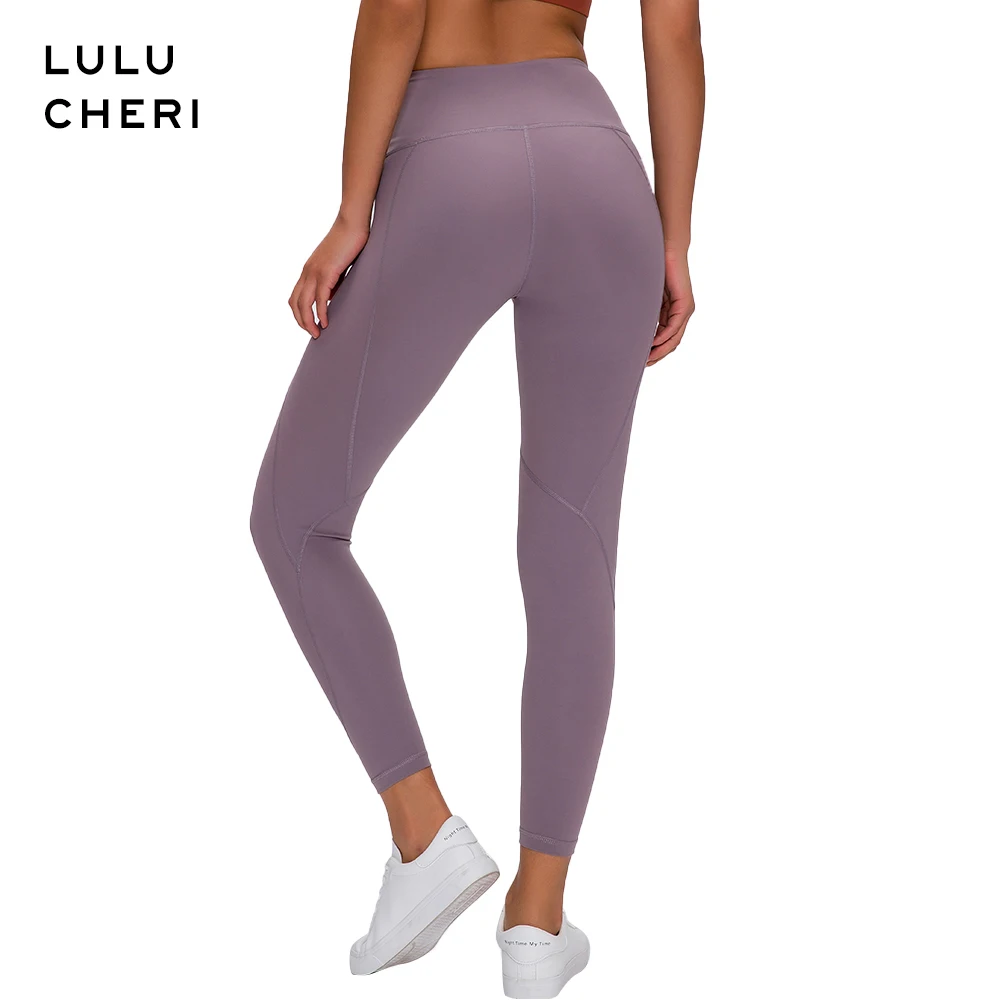 Женские штаны для йоги с высокой талией однотонные Лоскутные эластичные