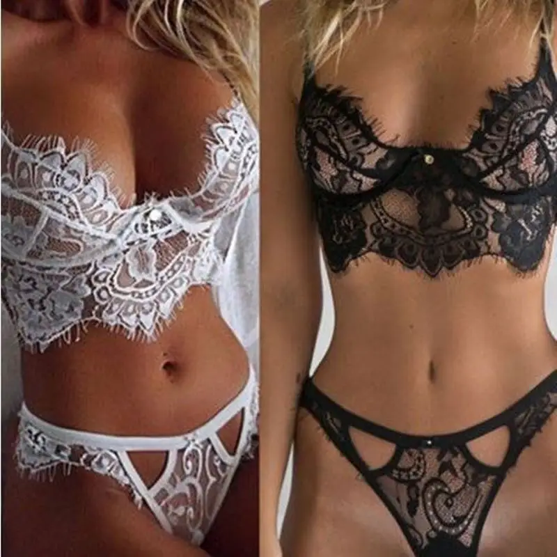

New Shelves European And American Fashion Women's Sexy Lingerie Sexy Goddess Lace Bikini Perspective Temptation Suit Hot Sale