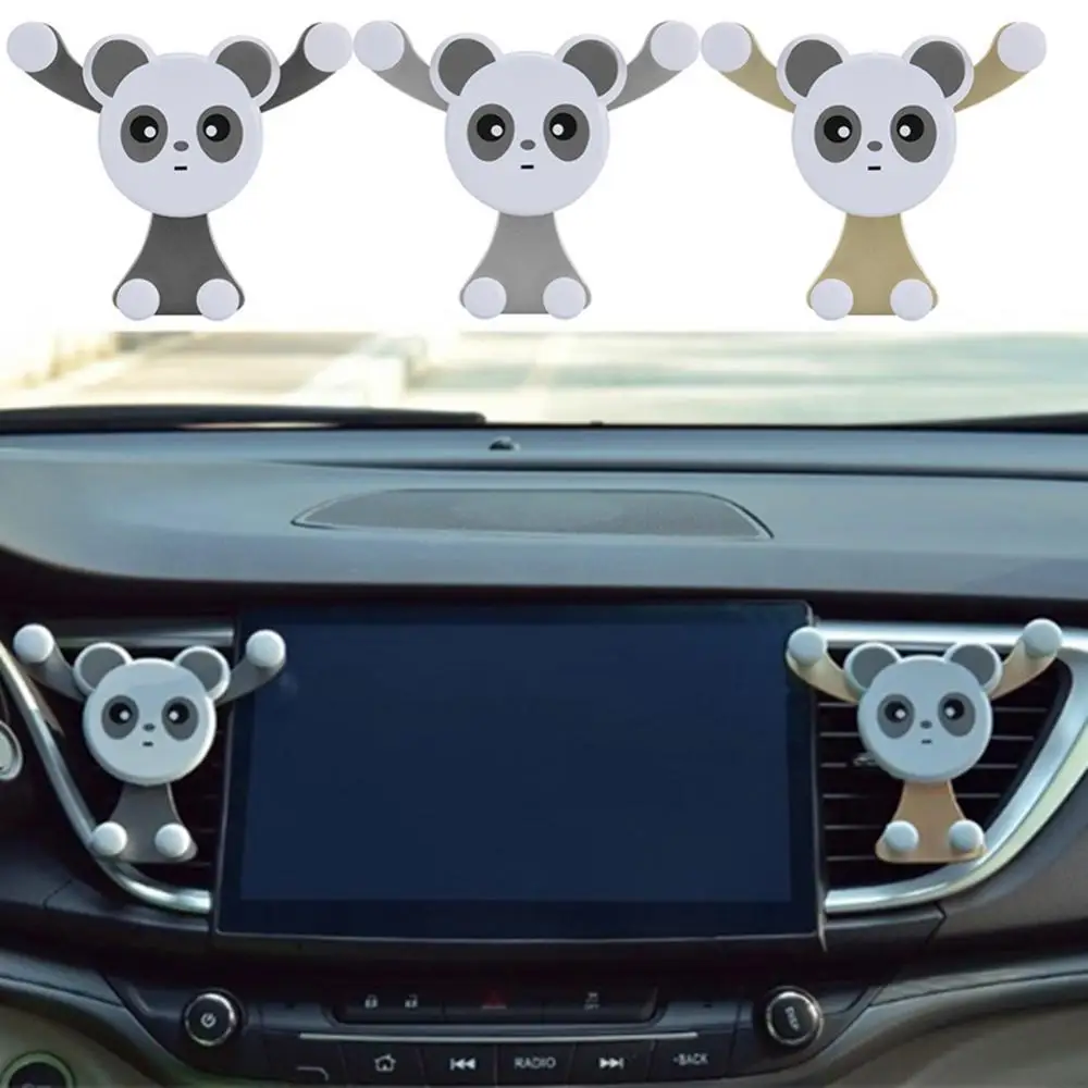 

Lovely Panda Design G-Sensor Car Air Vent Mount Mobile Phone GPS Holder Bracket