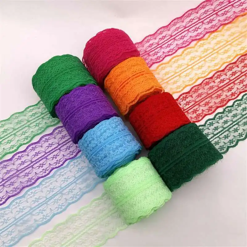 

3/4" 20mm Wide (11yards/lot) Ribbon DIY Wedding/Birthday/Christmas Decorations Handicrafts Embroidered Net Lace Trim