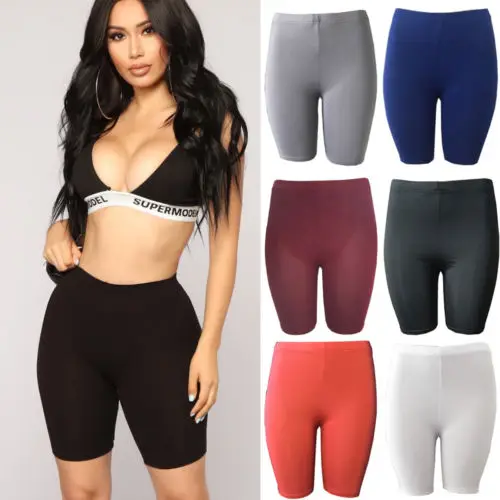 

Women Sports Shorts Solid Color Booty Short Running Pants Stretchy Workout Fitness Active Wicking Yoga Tummy Control Pants