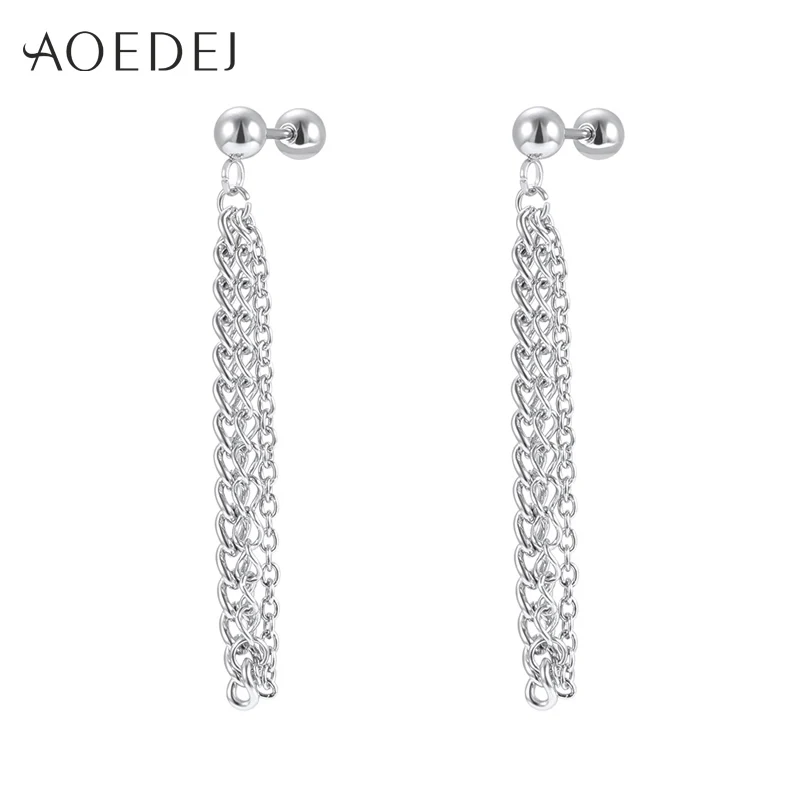 

AOEDEJ Korean Ear Studs for Men Women Stainless Steel Stud Earrings Punk Jewelry Ear Piercing Earrings Hip Hop Accessories