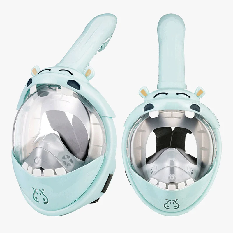Мультяшная маска для плавания с полным лицом подводная складная детская
