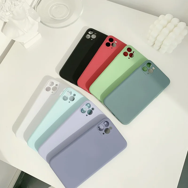 

Rubik's Cube Liquid Silicone Soft Phone Case For iPhone 7 8 Plus 2020 SE X XR XS Max 11 11Pro Max 12 12Pro Max Pro Mini Case Bag