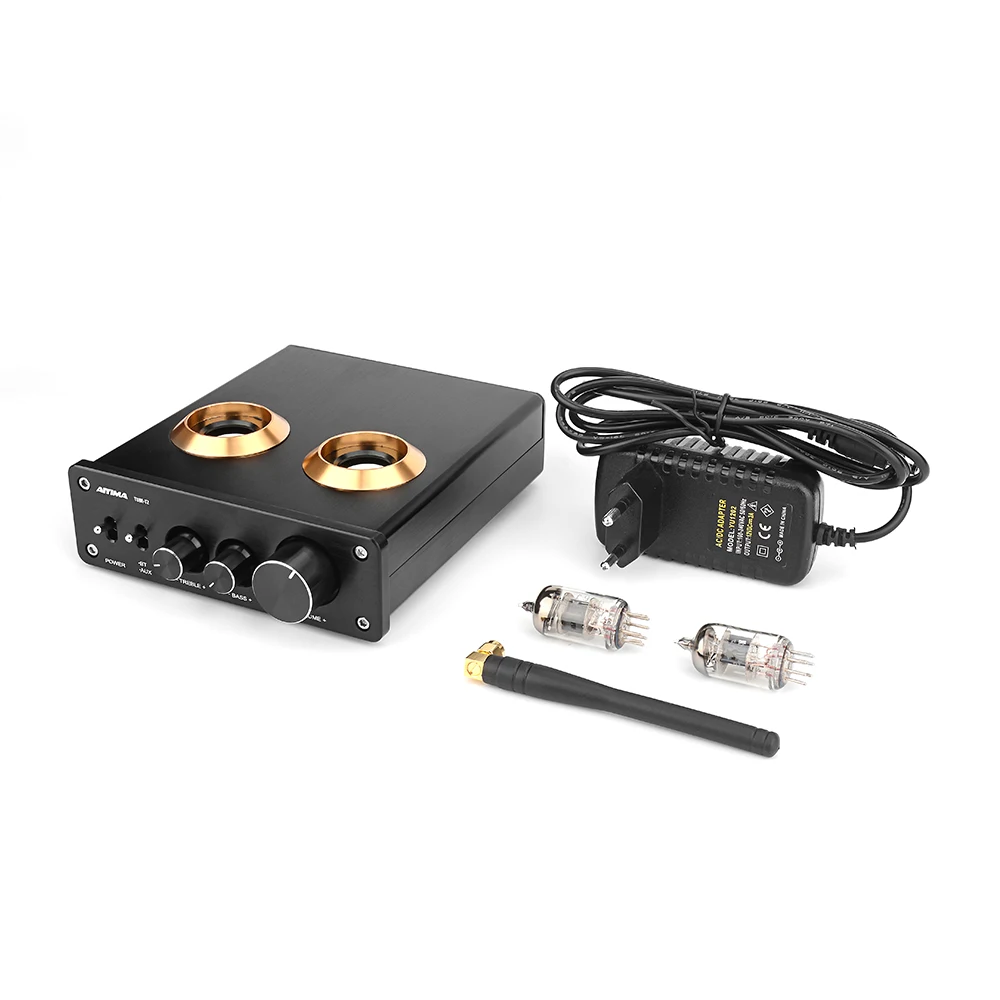 Black-EU Plug AIYIMA Bluetooth 5,0 HiFi 6J1 вакуумный ламповый предусилитель усилитель Стерео предусилитель с высоким басом управление для домашнего звукового театра - Цвет: Black-EU Plug