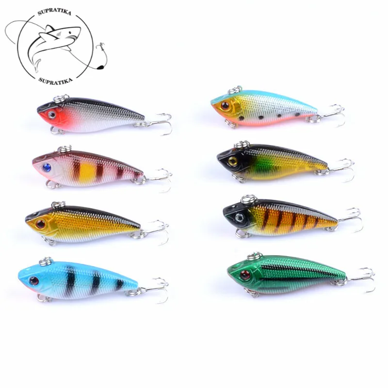 

8Pcs/Lot 5cm/6g Lifelike Crankbaits Vibration Fishing Lures Wobbler VIB Lure Sinking Artificial Bass Pike Sea Fishing Bait