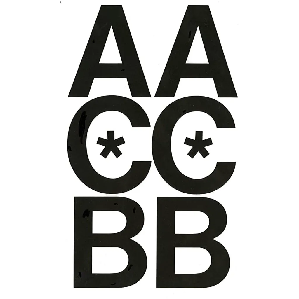 Наклейки черные и простые английский 3 дюйма высокие наклейки капитальные буквы