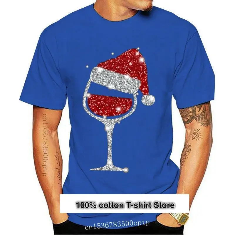 

Camisa de vino de Navidad para hombres y mujeres, camiseta de sombrero de copa de vino tinto, Santa, negro, S, 3XL, nueva