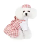 Новая весенне-летняя юбка для собак, тонкая повседневная юбка в клетку в стиле принцессы, платье для милых собак, домашних животных, одежда для Йорка