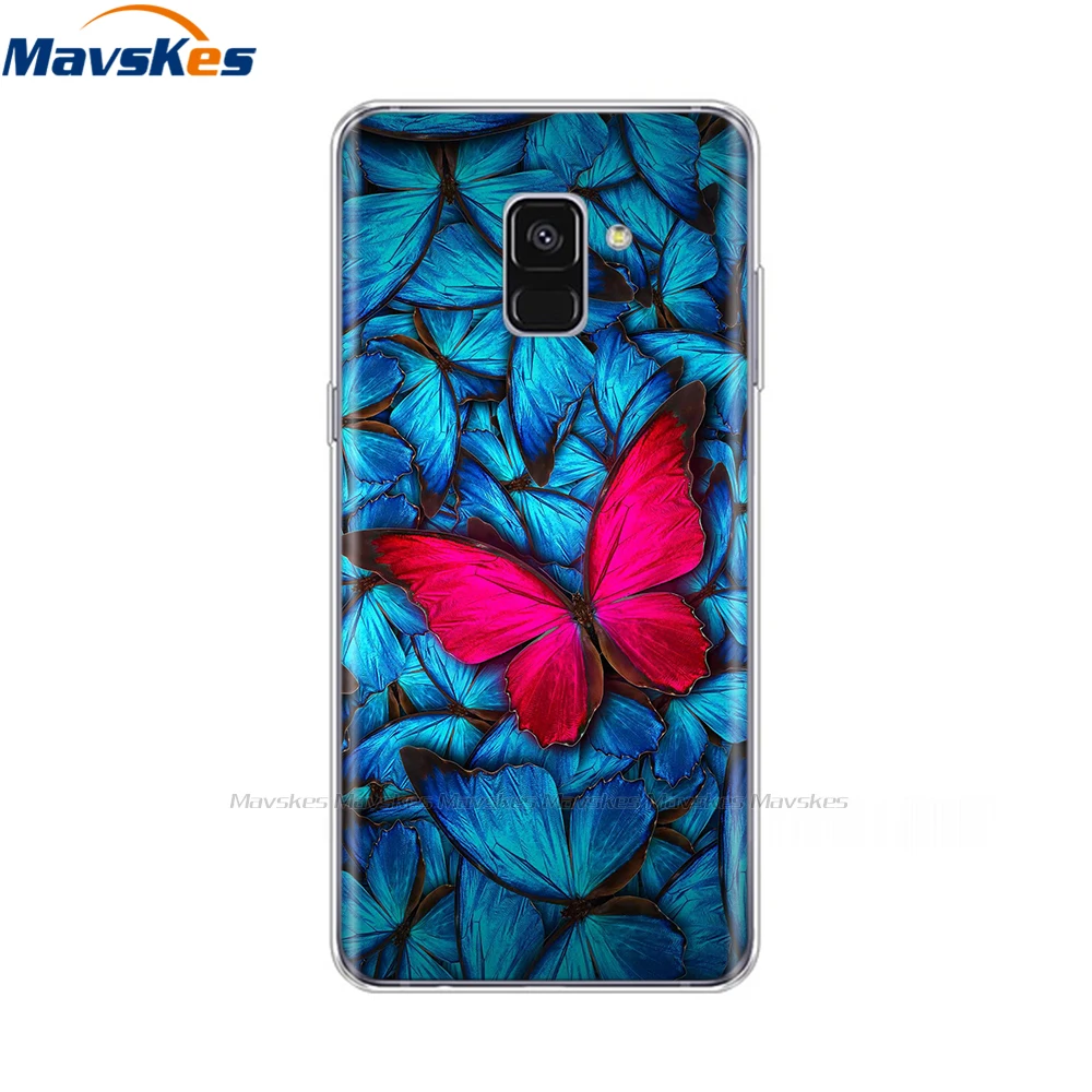 Силиконовый чехол для телефона Samsung Galaxy A8 2018 A530 A530F Plus мягкий прозрачный из ТПУ