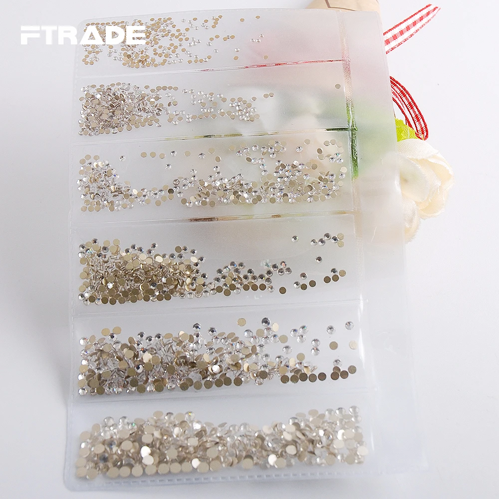 Блестящие кристаллы 6 размеров AB SS3 SS10 блестящие стеклянные стразы для дизайна