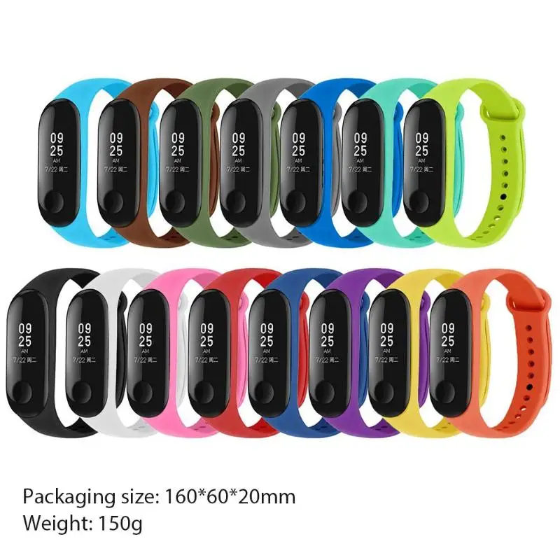 15 шт. силиконовый ремешок Замена для Mi Band 4 умный часов ремень браслет