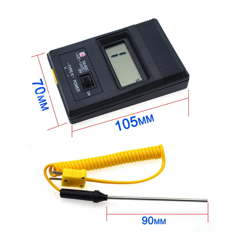 1 шт. TM-902C измеритель температуры TM902C цифровой датчик K типа термометр + детектор