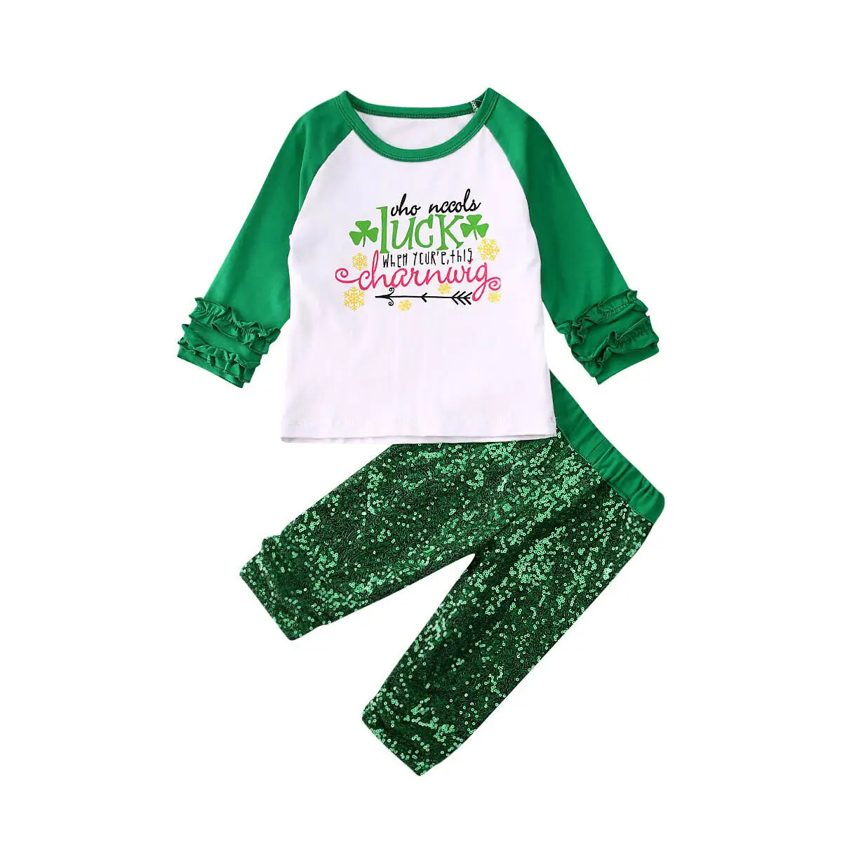 Футболка с длинным рукавом для маленьких мальчиков и девочек на День Св. Патрика