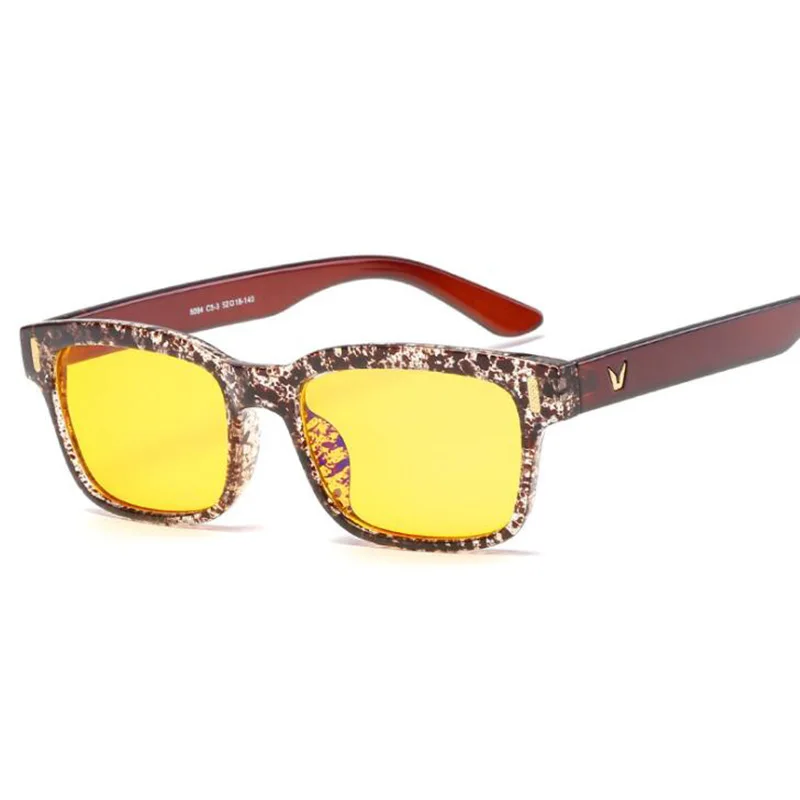 Ink Brown Yellow RBENN синий свет Блокировка Компьютерные очки для мужчин и женщин ночного видения очки для вождения мужской анти синий свет игровые очки UV400 - Цвет оправы: Ink Brown Yellow