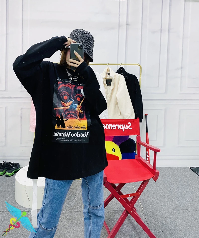 

WELLDONE Hoodies Men Women Stranger Things Thick Sweatshirt Fashion Print Graffiti High Quality Cotton O-Neck Long Sleeve Coats