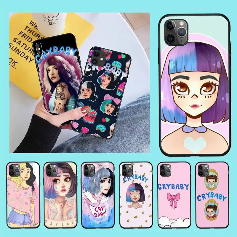 

HPCHCJHM Melanie Martinez Crybaby DIY Painted Bling Phone Case for iPhone 11 pro XS MAX 8 7 6 6S Plus X 5S SE 2020 XR case