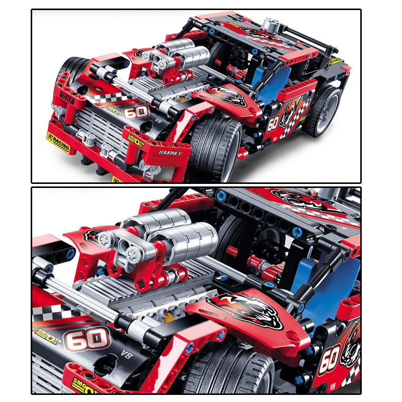 

608pcs Race Truck Car 2 In 1 Transformable Model Building Block Sets Decool 3360 DIY Toys Technical Christmas birthday Gifts