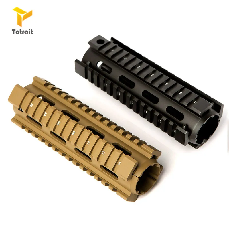 

Hunting Tactical Carbine 6.7 Inch RIS Quad Rail 2-Piece Drop-In Mounting Handguard AR-15 M4 Handguard Picatinny Rail Slim