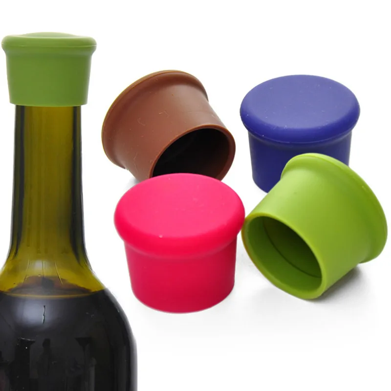 3 шт Цвет красное вино пробка для пивных напитков бутылки крышки силиконовые